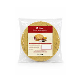 Front view of Vishwai Chana Masala Papad 200 gm pack
